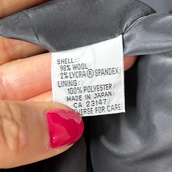 Talbots Gray Italian Wool Stretch Suit Jacket Blazer Size 8 Professional Office - Picture 5 of 8